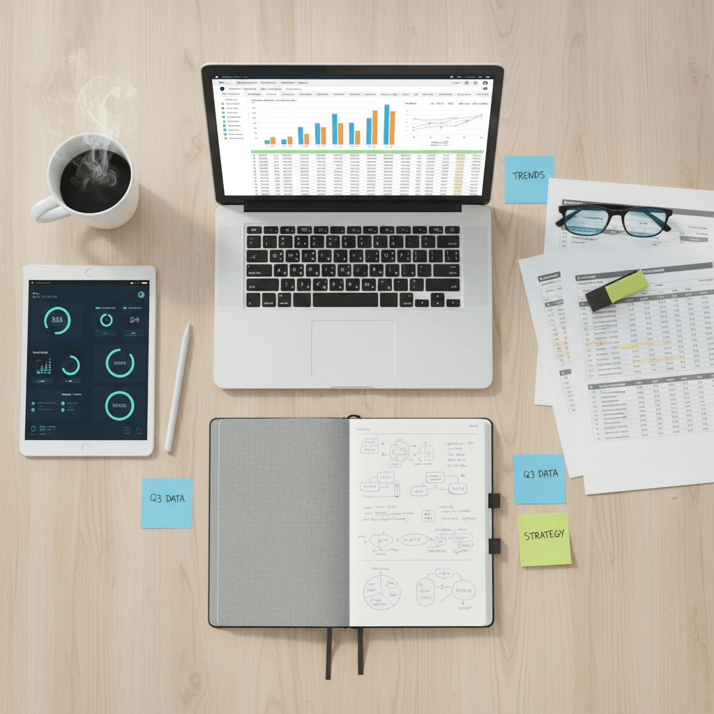 Analyse imprimée montrant des entreprises identifiées et classées par potentiel